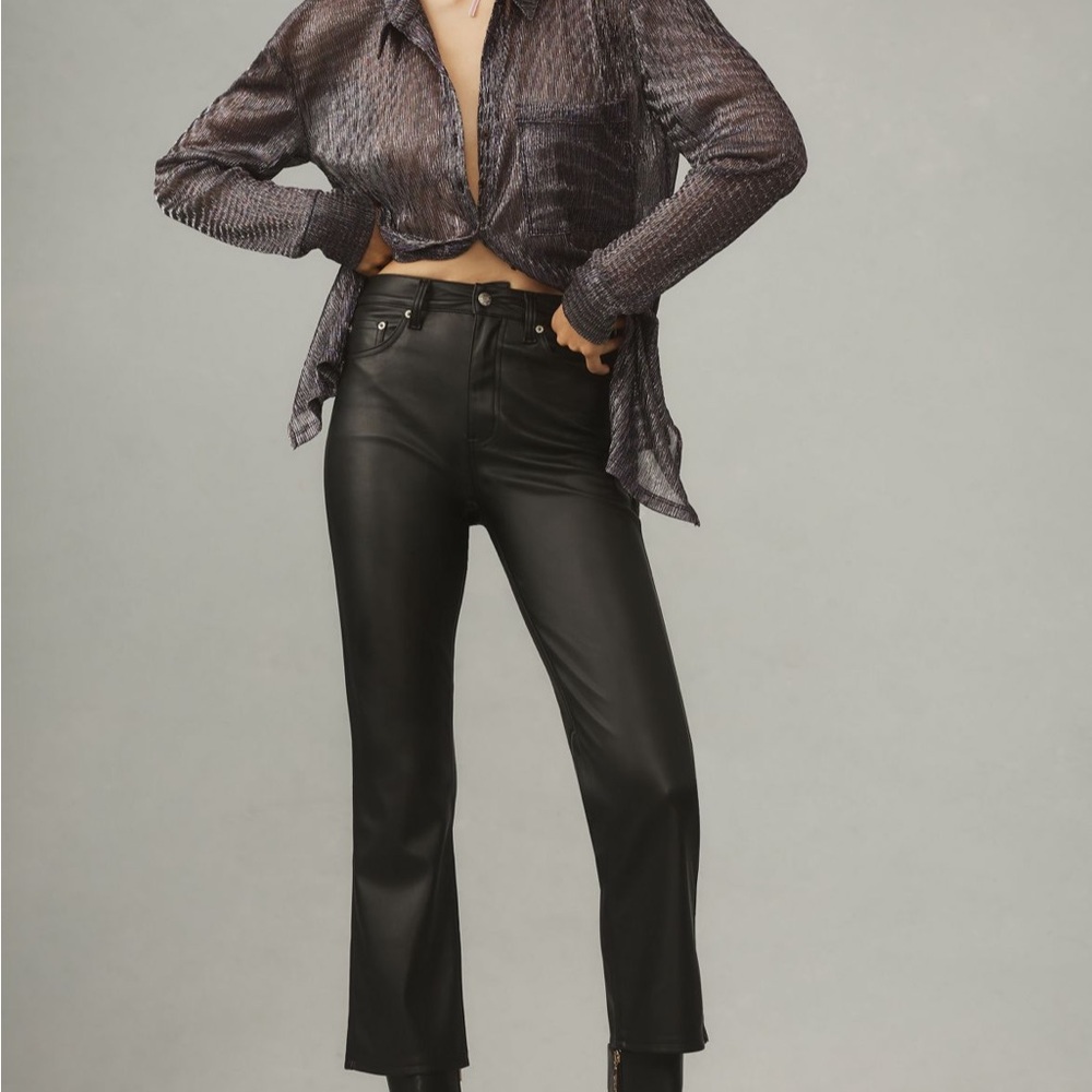 Faux Black Leather Pants